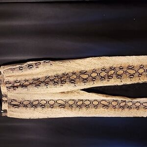 SHEIN Tan and black snake print pants size large